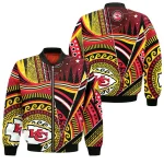 Kansas City Chiefs Bohemian Pattern Bomber Jacket- Multicolor