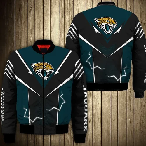 Jacksonville Jaguars Pattern Bomber Jacket – Navy Blue