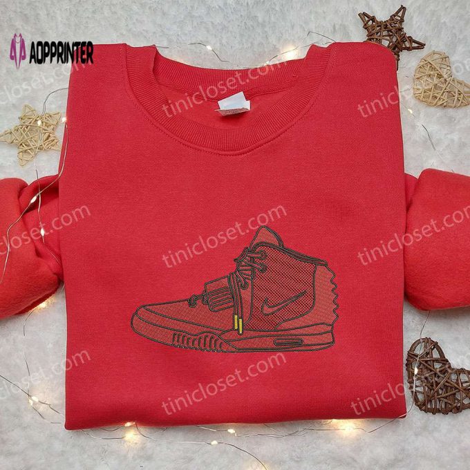 Air Yeezy x Nike Embroidered Sweatshirt: Nike Inspired Shirt Perfect Family Gift