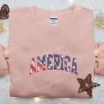 Show Your Patriotism with America Embroidered Shirt – Perfect National Day Gift!