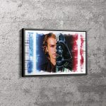 Anakin Skywalker Darth Vader Poster Starwars Canvas Unique Design Wall Art Print Hand Made Ready to Hang Custom Design