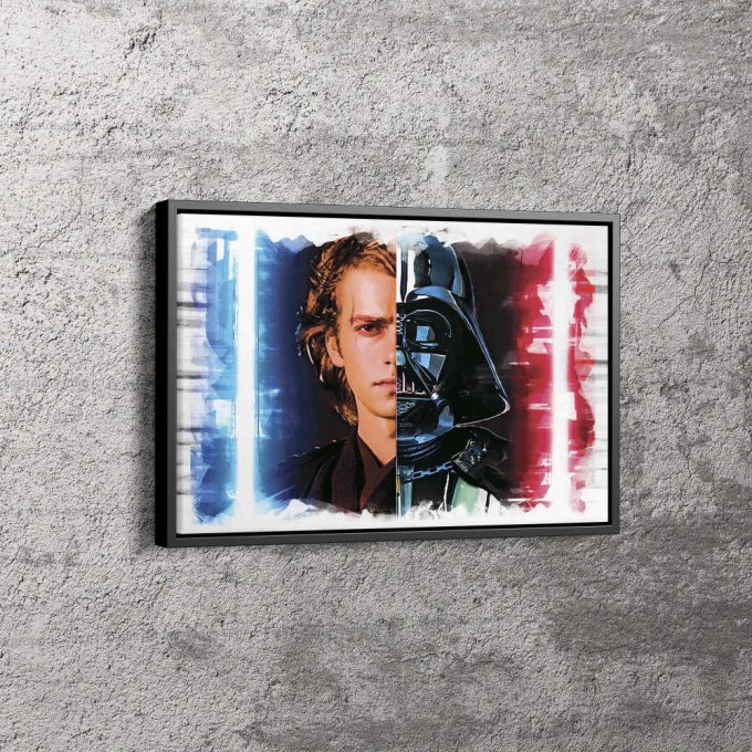 Anakin Skywalker Darth Vader Poster Starwars Canvas Unique Design Wall Art Print Hand Made Ready to Hang Custom Design