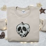 Spooky Style: Apple Skull Embroidered Hoodie – Best Halloween Gift!