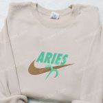 Aries Zodiac x Nike Swoosh Shirt & Hoodie: Perfect Family Gift Ideas