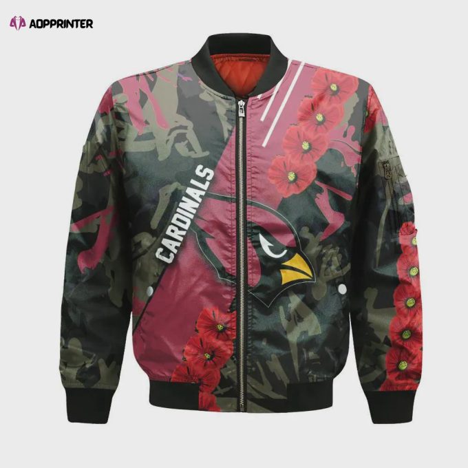 Arizona Cardinals Bomber Jacket 3D Printed Sport Style Keep Go on