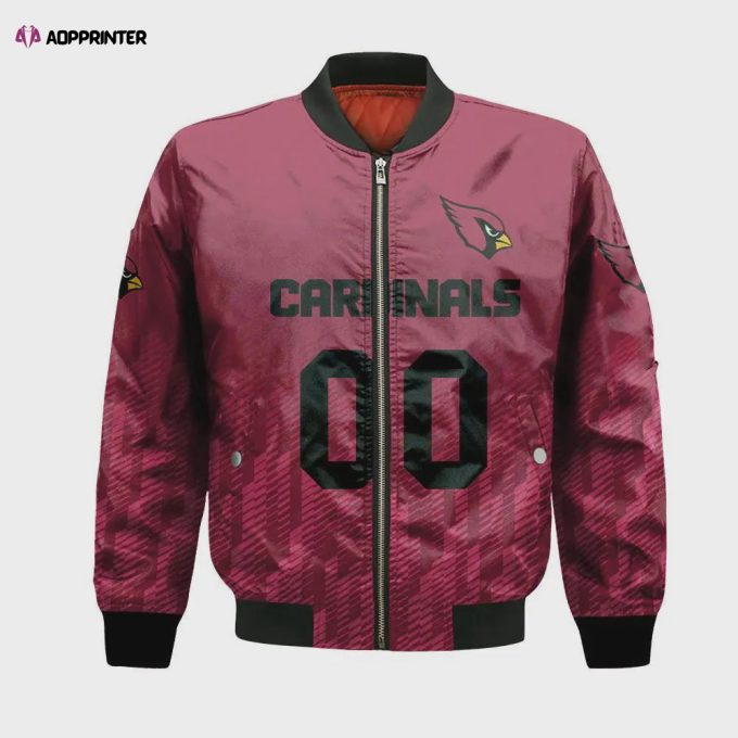 Arizona Cardinals Bomber Jacket 3D Printed Team Logo Custom Text And Number