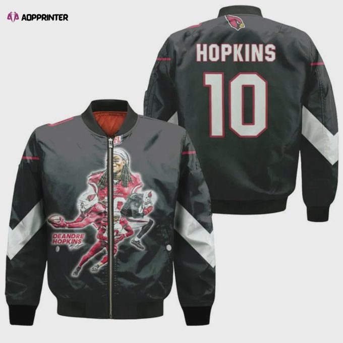 Arizona Cardinals DeAndre Hopkins Pattern Bomber Jacket – Black