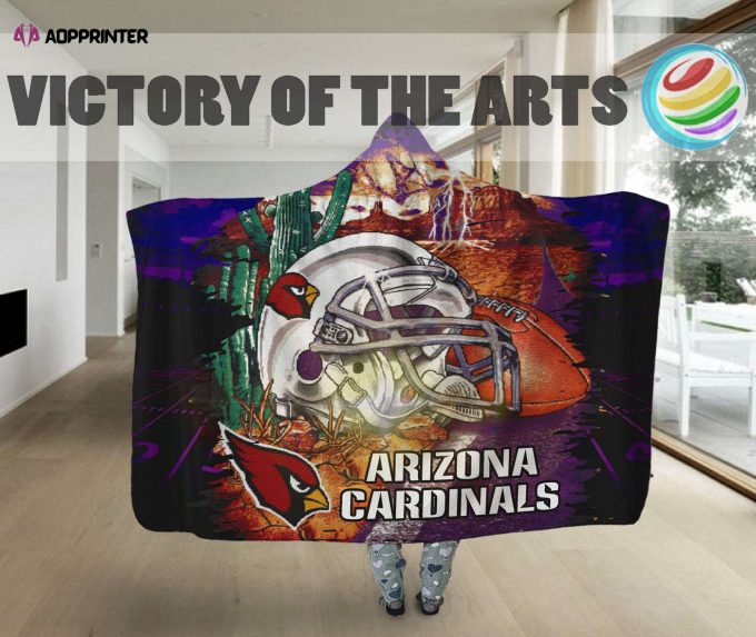 Arizona Cardinals Home Gift: Stylish Hooded Blanket for Men & Women – Full Printing Design