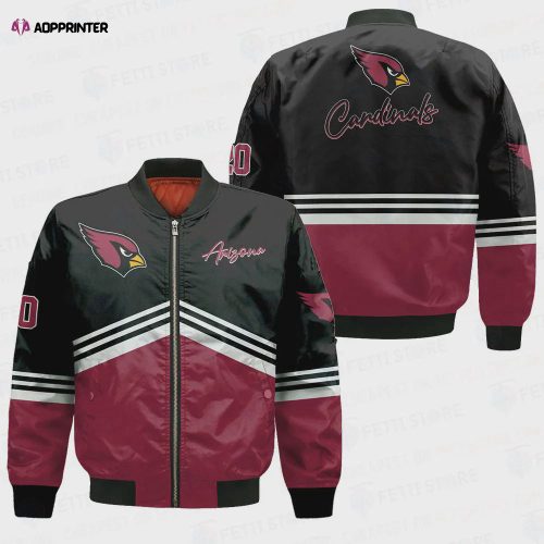 Arizona Cardinals Bomber Jacket 3D Printed Abstract Pattern Sport