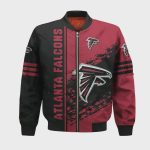 Atlanta Falcons Bomber Jacket 3D Printed Logo Pattern In Team Colours