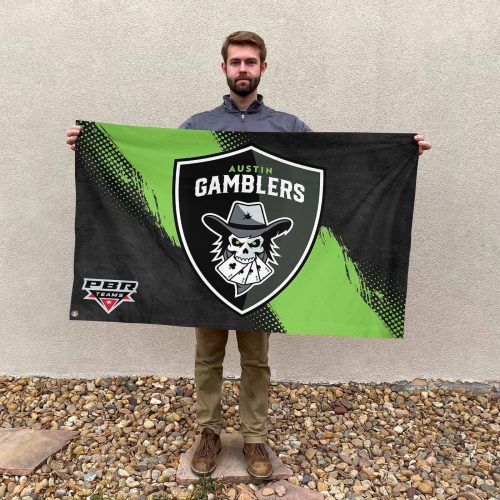 Austin Gamblers x Professional Bull RidersD House Flag Gift