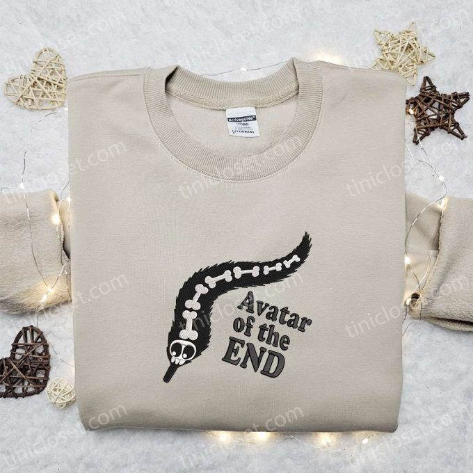 Avatar of the End Embroidered Shirt: Spooky Halloween Sweatshirt – Best Gifts for Family