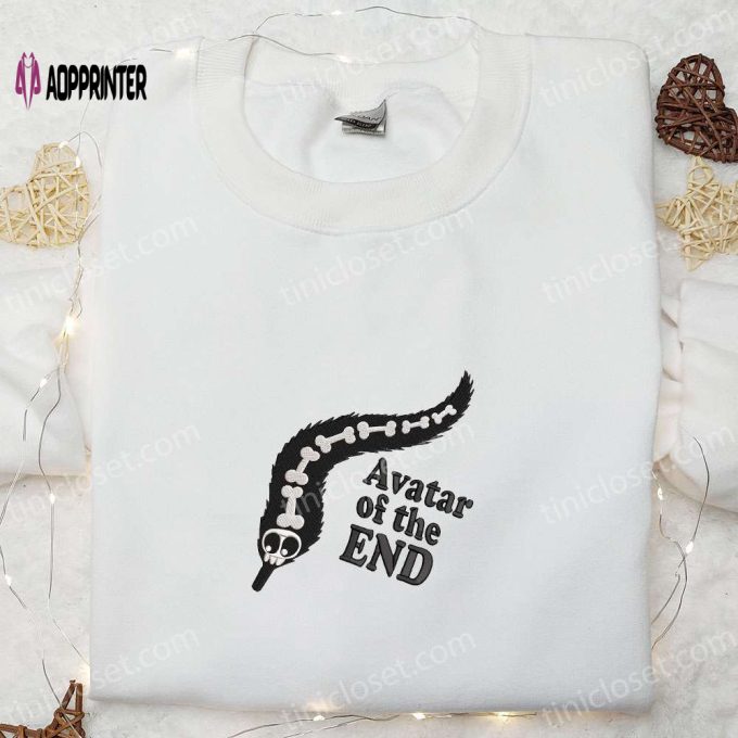 Avatar of the End Embroidered Shirt: Spooky Halloween Sweatshirt – Best Gifts for Family