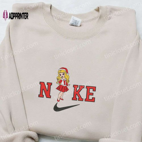 Winnie Pooh Asleep x Nike Christmas Embroidered Sweatshirt: Cartoon Shirt Best Gift Idea