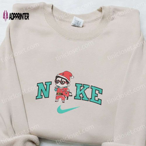 Bad Bunny Mug Candy Cane x Nike Embroidered Sweatshirt – Movie Christmas Shirt Best Gift Ideas