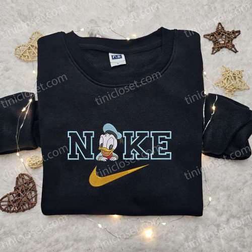 Disney-inspired Baby Donald Duck x Nike Embroidered Shirt: Best Custom Birthday Gift Idea