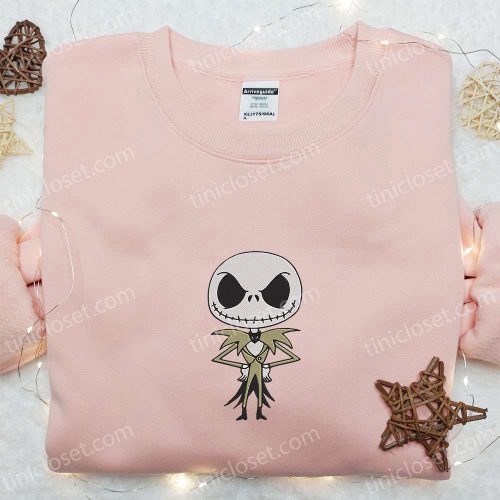 Baby Jack Skellington Embroidered Sweatshirt: Nightmare Before Christmas Hoodie – Best Halloween Gift Ideas