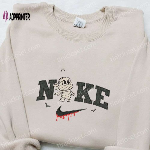 Stitch Jason Vooher x Nike Halloween Embroidered Sweatshirt – Scary Movie Shirt Best Halloween Gift