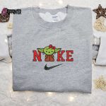 Baby Yoda Hello Kitty Christmas x Nike Embroidered Sweatshirt: Cartoon Christmas Shirt Best Gift Idea