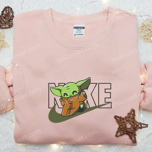 Baby Yoda x Nike Movie Embroidered Tshirt – Star Wars Inspired Shirt