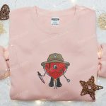 Spooky Bad Bunny Sweatshirt with Knife Embroidery – Perfect Halloween Gift