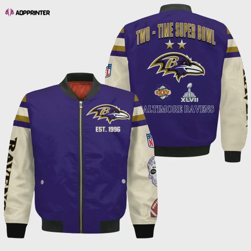 Baltimore Ravens Black RFLCTV Chevron NFL 2024 Unisex Bomber Jacket V9