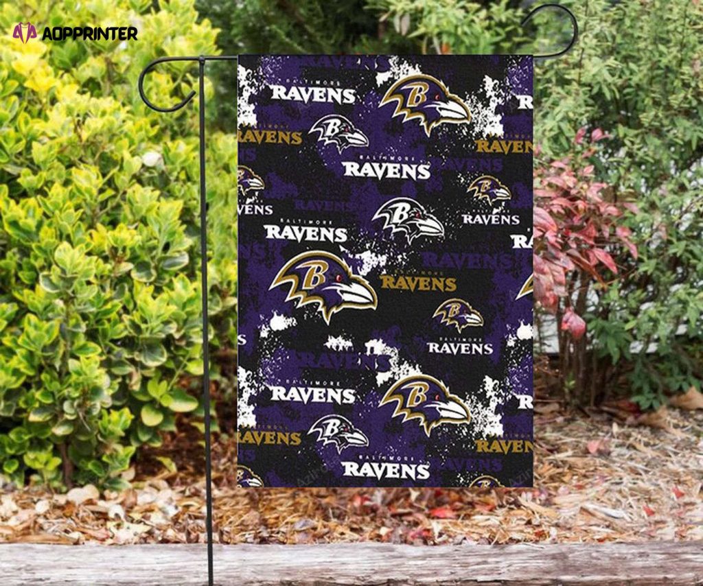 Baltimore Ravens Logo17 Double Sided Printing Garden Flag – House Flag Home Decor Gift – House Flag Home Decor Gift