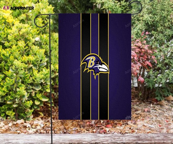 Baltimore Ravens Logo24 Double Sided Printing Garden Flag – House Flag Home Decor Gift – House Flag Home Decor Gift