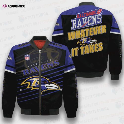 Baltimore Ravens National Football League 3D Bomber Jacket SH1