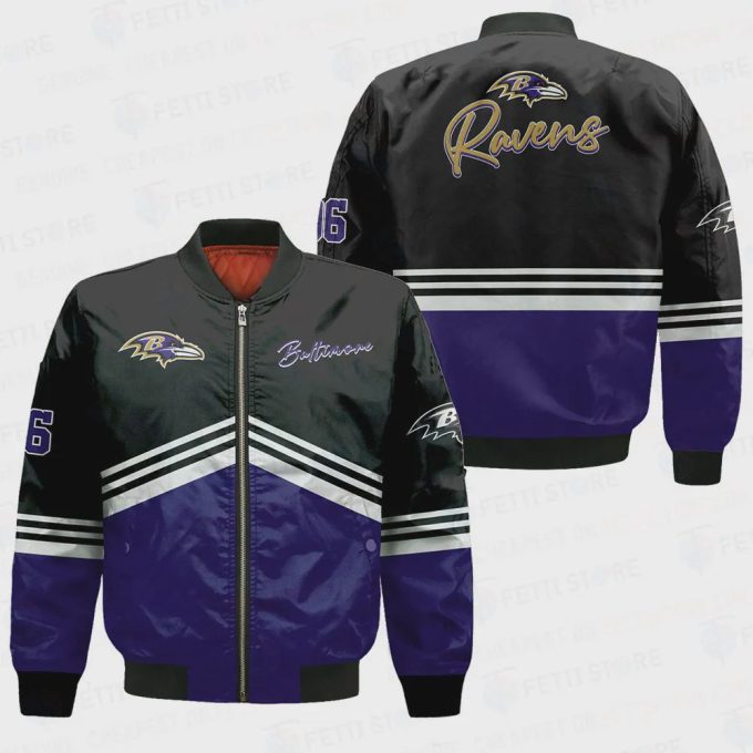 Baltimore Ravens – National Football League AOP Bomber Jacket V4