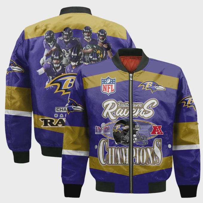 Baltimore Ravens National Football League Bomber Jacket STM V3