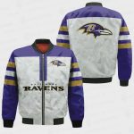 Baltimore Ravens NFL 2023 Starter Thursday Night Gridiron Raglan Unisex Bomber Jacket V6