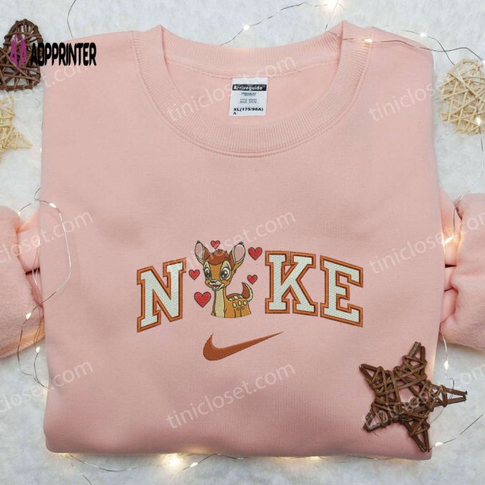 Bambi Love x Swoosh Nike Embroidered Shirt – Cartoon Disney Theme