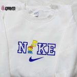 Bart Simpson x Nike Cartoon Embroidered Shirt Best Nike Inspired Birthday Gift