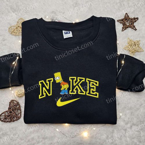 Bart Simpson x Nike Cartoon Embroidered Tshirt: Best Nike Inspired Birthday Gift