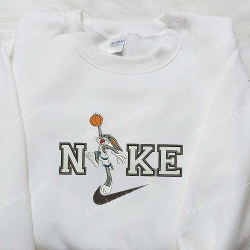 Basketball Bugs Bunny x Nike Embroidered Shirt – Custom Cartoon Tee