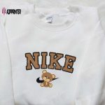 Nike Inspired Bear Cartoon Embroidered Tshirt – Best Birthday Gift Idea