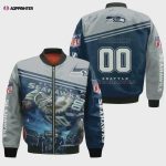 Blitz The Seahawk Seattle Legendary Custom Name Logo Bomber Jacket