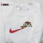 Powerpuff Girls x Nike Embroidered Shirt: Blossom Swoosh Design Nike-Inspired Style