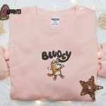 Bluey Cartoon Embroidered Shirt & Hoodie: Perfect Gift Idea with Bludey Tiger Best Quality