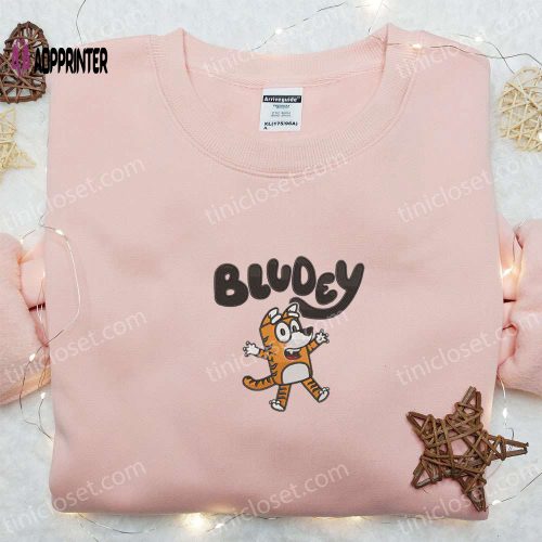 Easter Bluey Characters Embroidered Shirt & Cartoon Hoodie – Perfect Thanksgiving Day Gift Idea