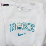 Nike Inspired Blue Hello Kitty Embroidered Shirt & Sweatshirt: Perfect Gifts for Son