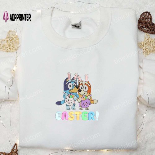 Bluey and Bingo Sisters Embroidered Shirt & Hoodie – Best Family Gift Idea