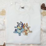 Bluey and Bingo Embroidered Shirt & Hoodie: Best Gift Idea with Bluey Cartoon Characters