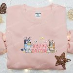 Bluey and Bingo Easter Embroidered Shirt & Cartoon Hoodie – Perfect Thanksgiving Day Gift Idea