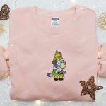 Bluey Christmas Elf Embroidered Shirt & Cartoon Hoodie: Perfect Christmas Gift Idea