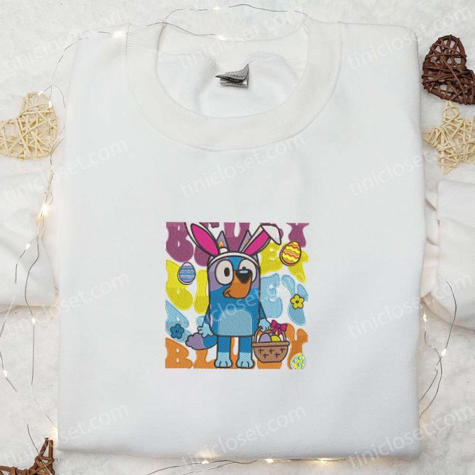 Bluey Easter Embroidered Shirt & Thanksgiving Hoodie: Best Holiday Gift Idea