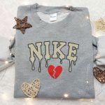 Broken Heart x Nike Embroidered Shirt – Custom Valentine s Day Apparel