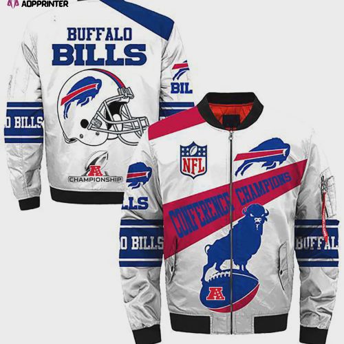 Buffalo Bills Black Camo Pattern National Football League Unisex Bomber Jacket