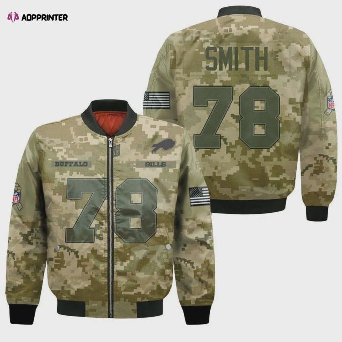 Buffalo Bills Bruce Smith Bomber Jacket – Army